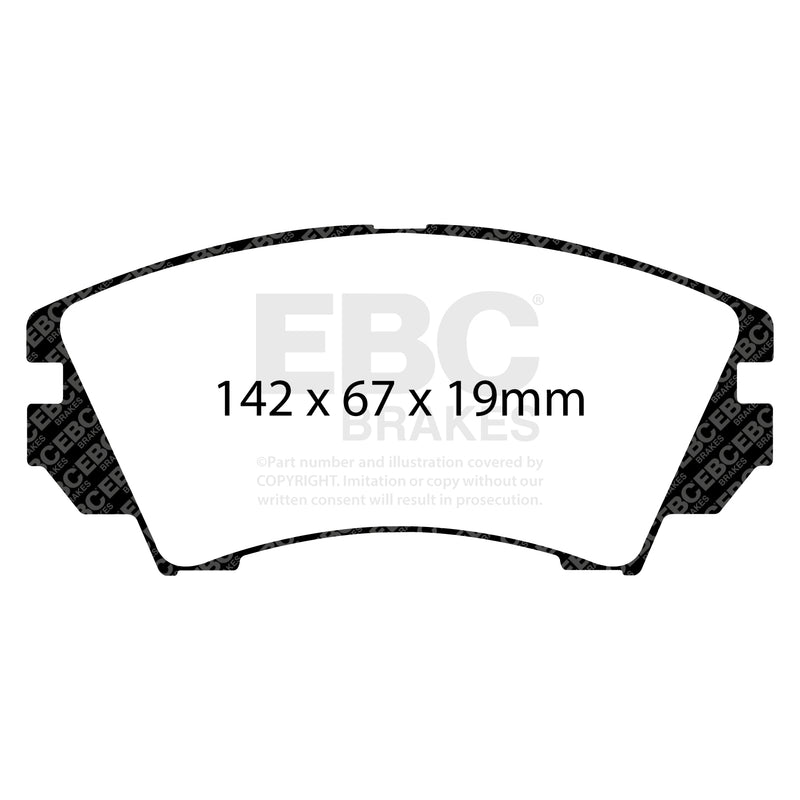 EBC DPX2014 product-specific pad shape illustration