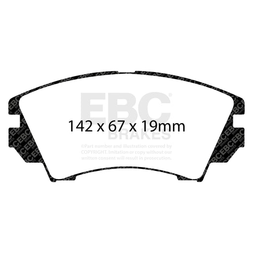 EBC DPX2014 product-specific pad shape illustration