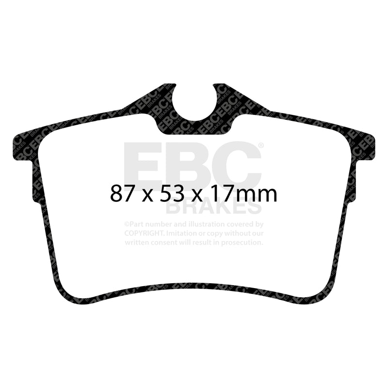 EBC DPX2017 product-specific pad shape illustration
