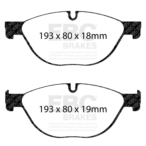 EBC DP32019C product-specific pad shape illustration