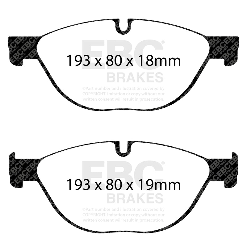 EBC DP42019R product-specific pad shape illustration