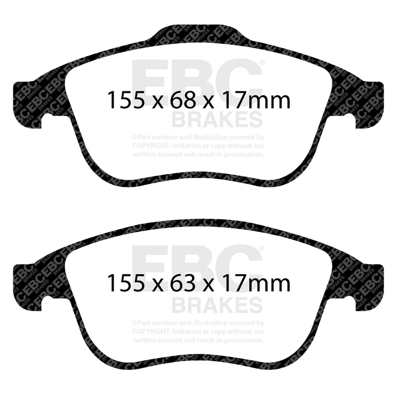 EBC DPX2024 product-specific pad shape illustration