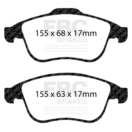 EBC DPX2024 product-specific pad shape illustration