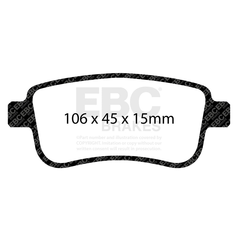 EBC DP22025 product-specific pad shape illustration