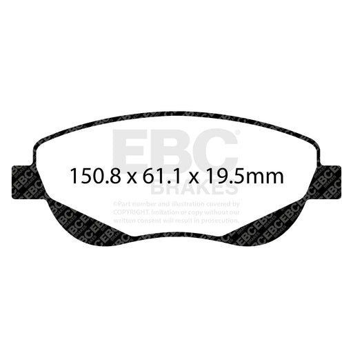 EBC DPX2026 product-specific pad shape illustration