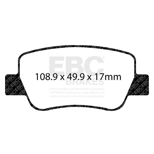 EBC DPX2027 product-specific pad shape illustration