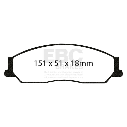 EBC DP22036 product-specific pad shape illustration