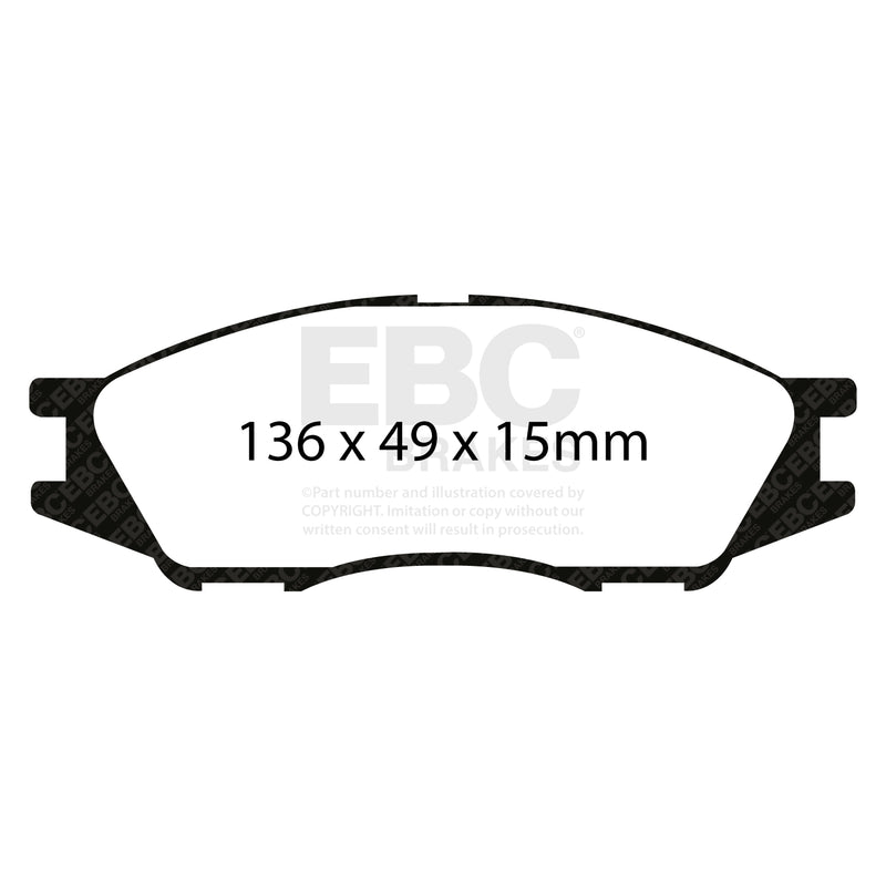 EBC DP22038 product-specific pad shape illustration
