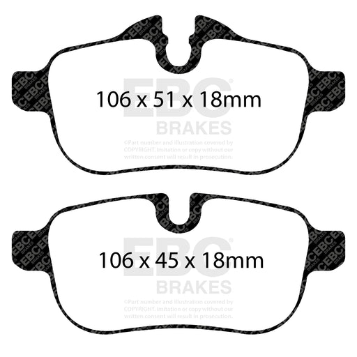 EBC DPX2046 product-specific pad shape illustration