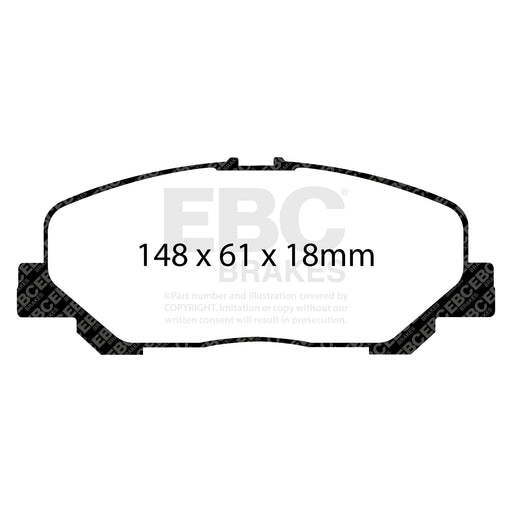 EBC DPX2048 product-specific pad shape illustration