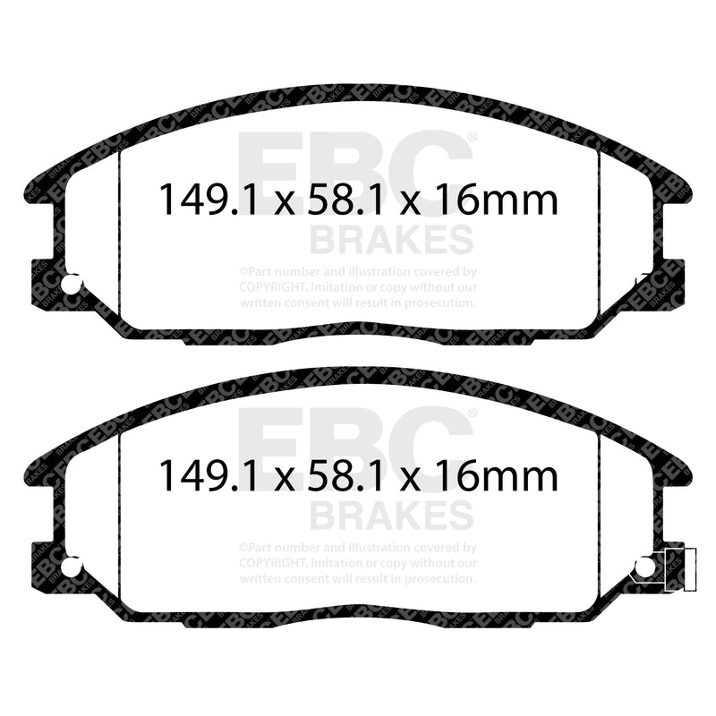 EBC DPX2049 product-specific pad shape illustration