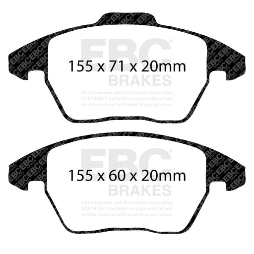 EBC DP22052 product-specific pad shape illustration