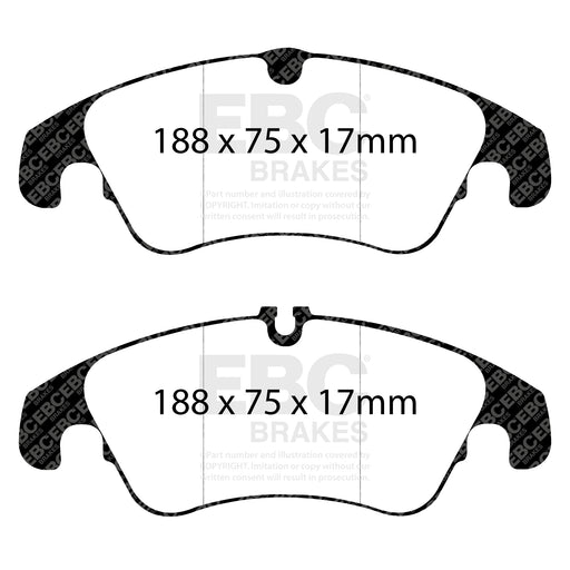 EBC DP32055C product-specific pad shape illustration