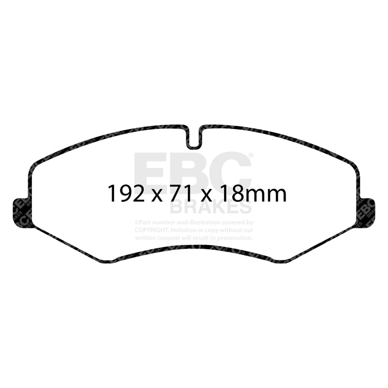 EBC DPX2060 product-specific pad shape illustration