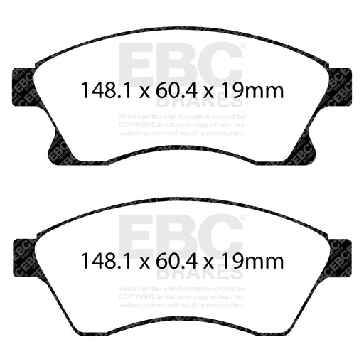 EBC DPX2065 product-specific pad shape illustration