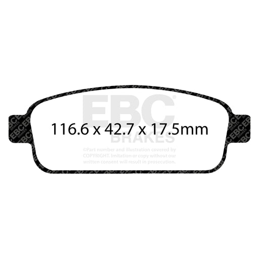 EBC DPX2066 product-specific pad shape illustration