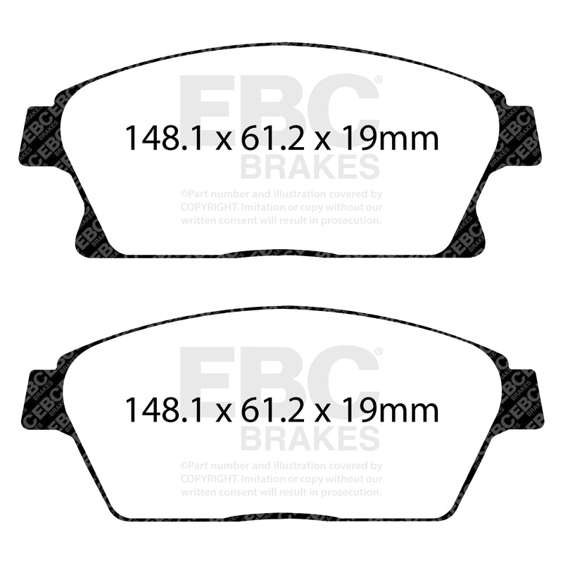 EBC DPX2067 product-specific pad shape illustration