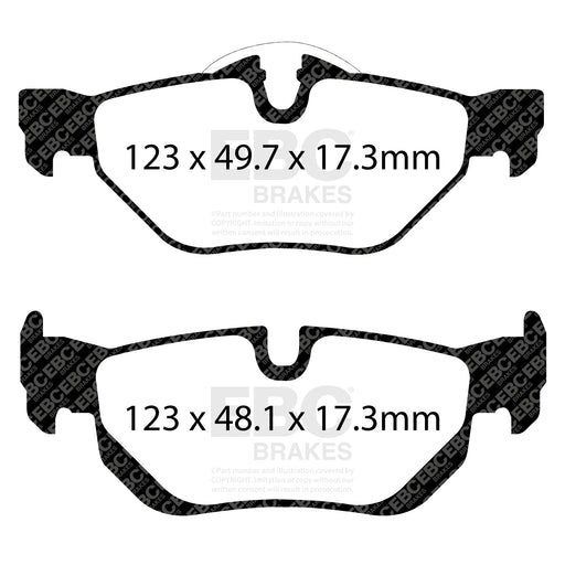 EBC DP32069C product-specific pad shape illustration