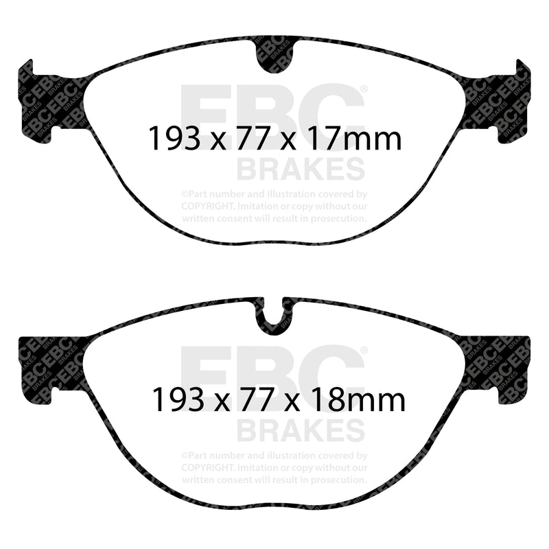 EBC DP32076C product-specific pad shape illustration