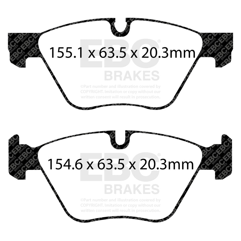 EBC DPX2077 product-specific pad shape illustration