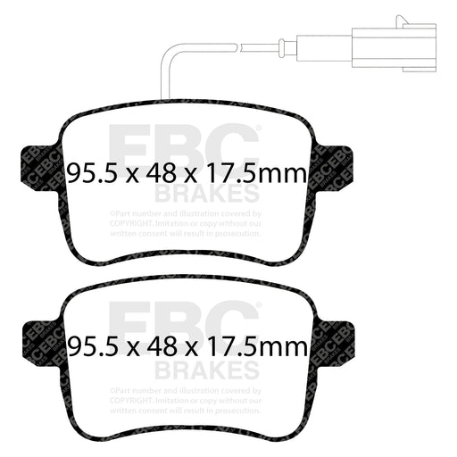 EBC DPX2079 product-specific pad shape illustration