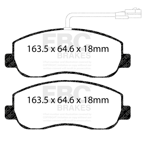 EBC DPX2083 product-specific pad shape illustration