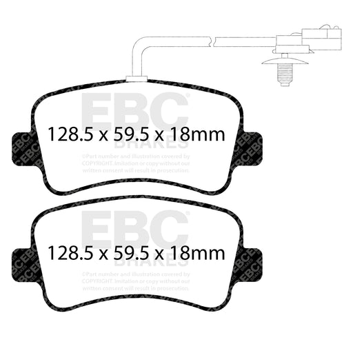 EBC DPX2084 product-specific pad shape illustration