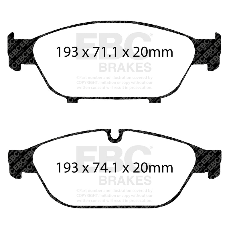 EBC DP32086C product-specific pad shape illustration
