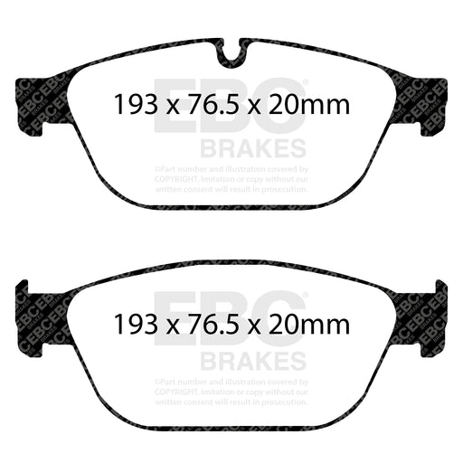 EBC DPX2087 product-specific pad shape illustration