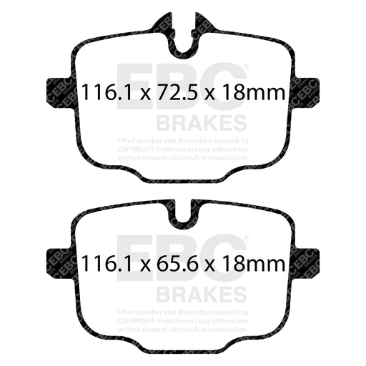 EBC DP82089RP1 product-specific pad shape illustration