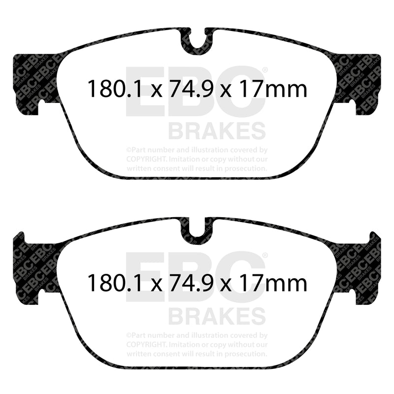 EBC DP32092C product-specific pad shape illustration
