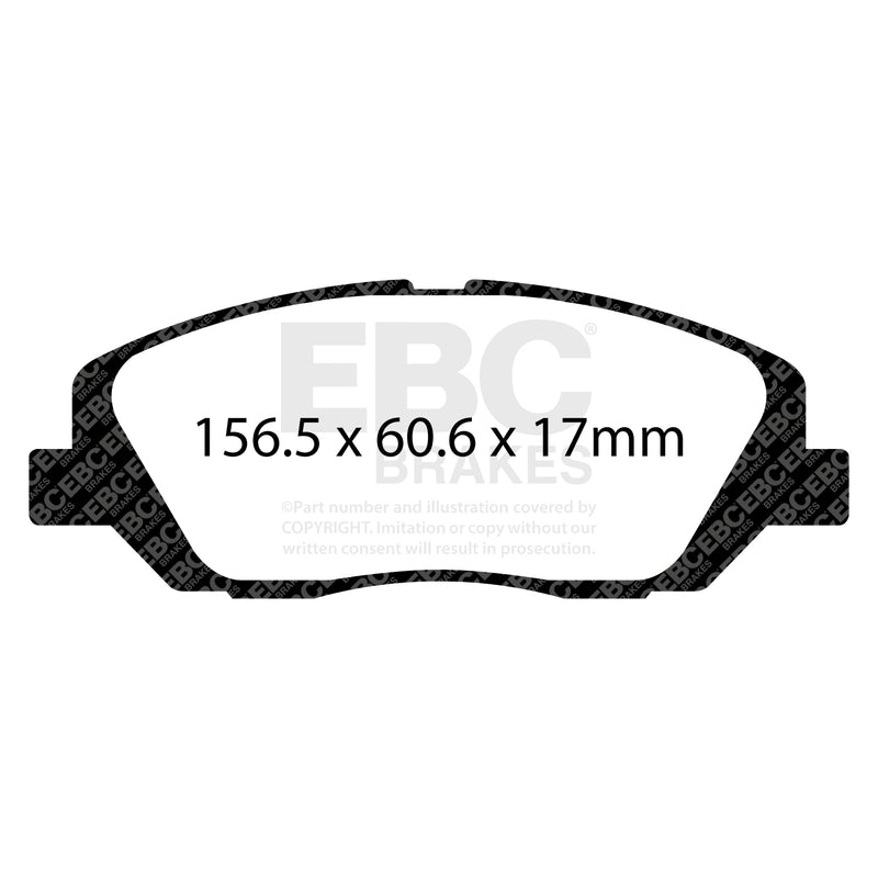 EBC DPX2100 product-specific pad shape illustration
