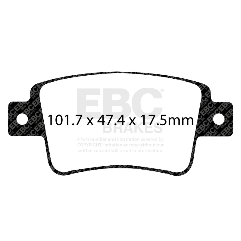 EBC DP22101 product-specific pad shape illustration