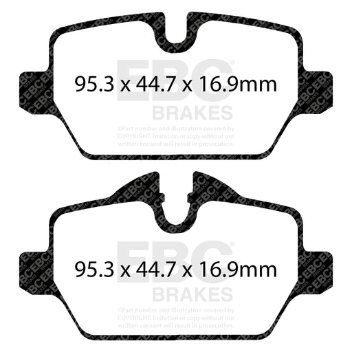 EBC DP42102R product-specific pad shape illustration