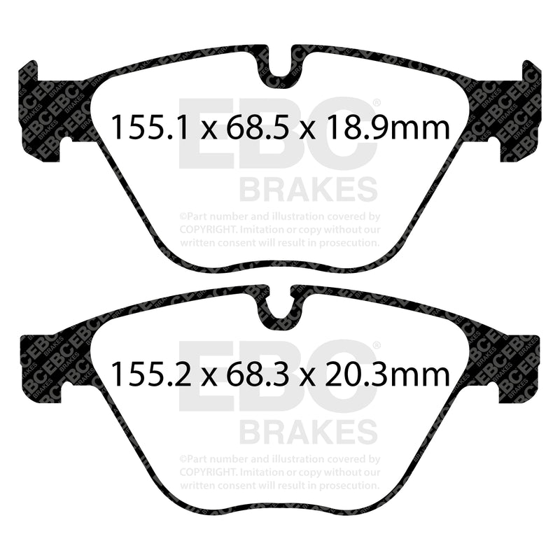 EBC DP42103R product-specific pad shape illustration