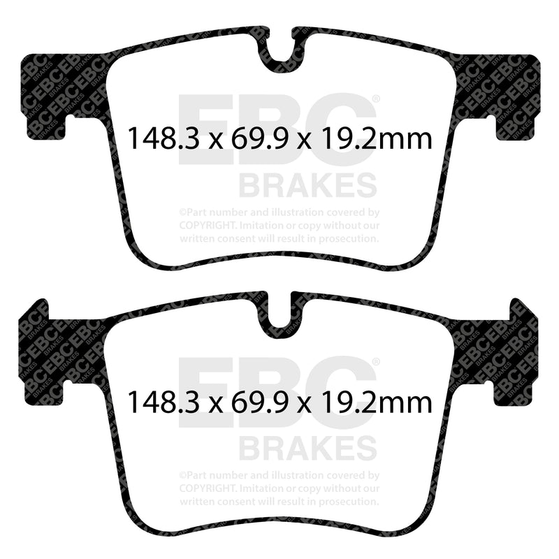 EBC DP42105R product-specific pad shape illustration