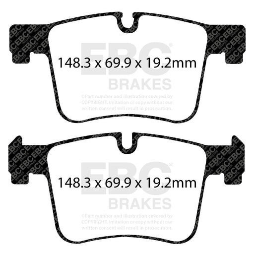 EBC DP22105 product-specific pad shape illustration