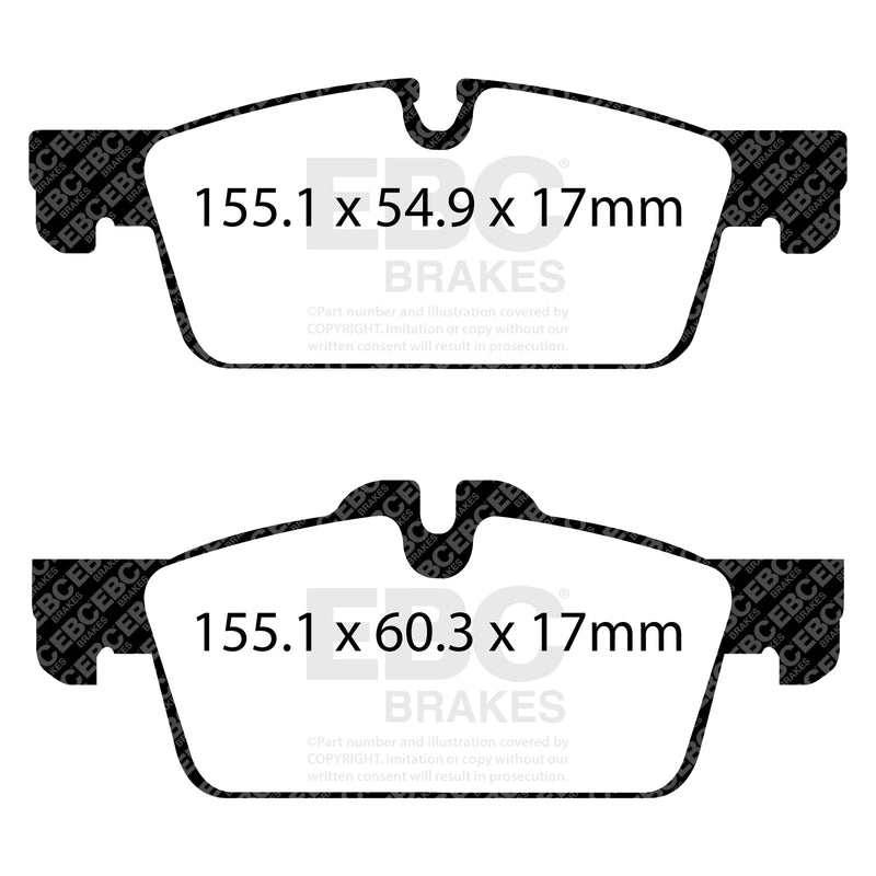 EBC DPX2106 product-specific pad shape illustration