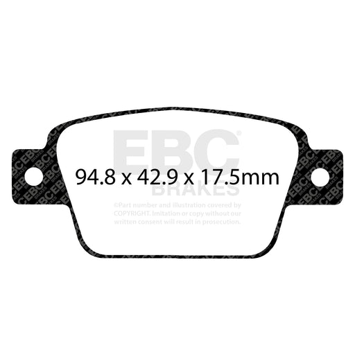 EBC DP22107 product-specific pad shape illustration