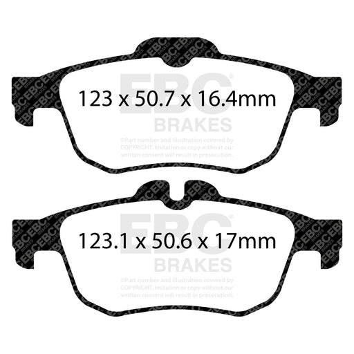 EBC DPX2124 product-specific pad shape illustration