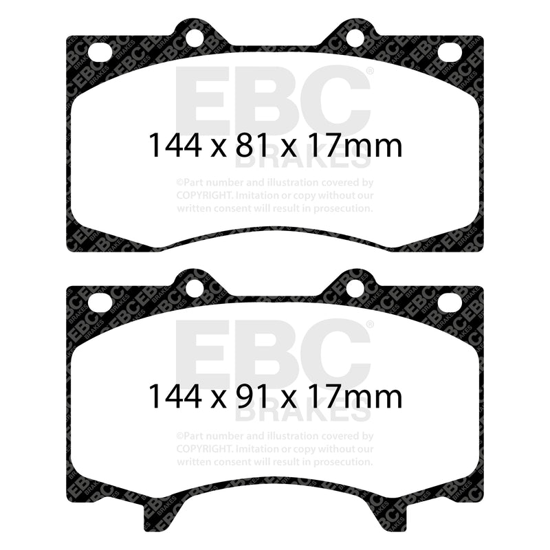 EBC DPX2125 product-specific pad shape illustration