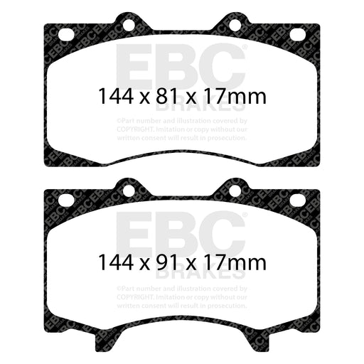 EBC DPX2125 product-specific pad shape illustration