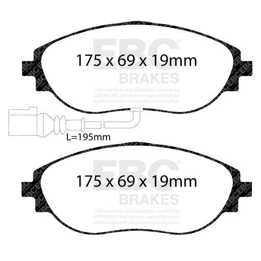 EBC DP82127RPX product-specific pad shape illustration