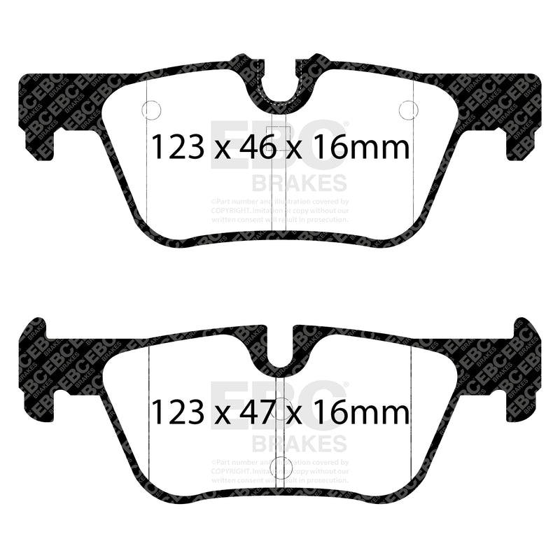 EBC DP42132R product-specific pad shape illustration