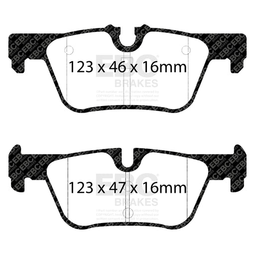 EBC DP42132R product-specific pad shape illustration
