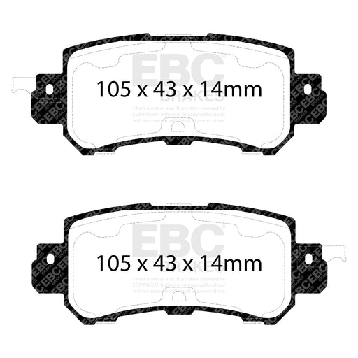 EBC DP22135 product-specific pad shape illustration