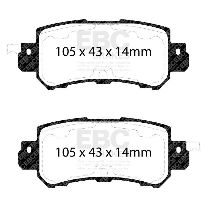 EBC DPX2135 product-specific pad shape illustration