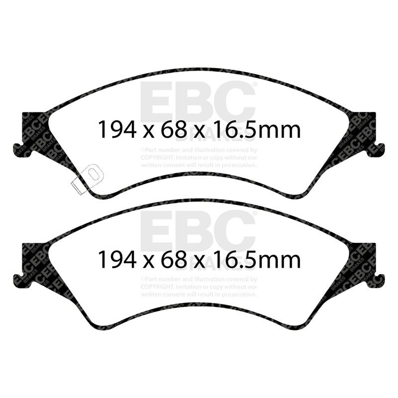 EBC DPX2140 product-specific pad shape illustration