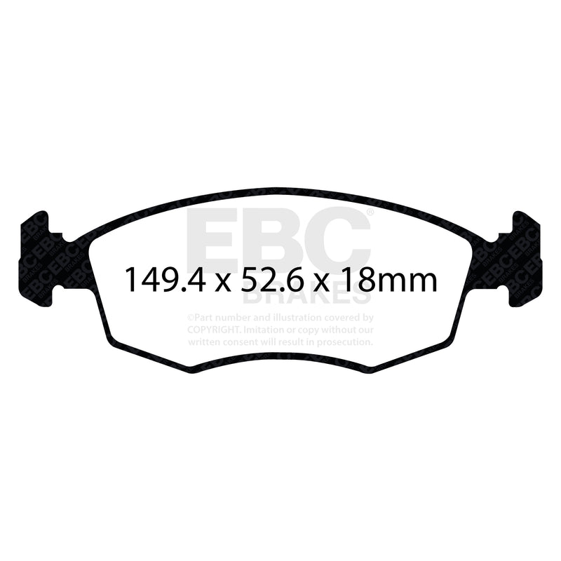 EBC DPX2142 product-specific pad shape illustration