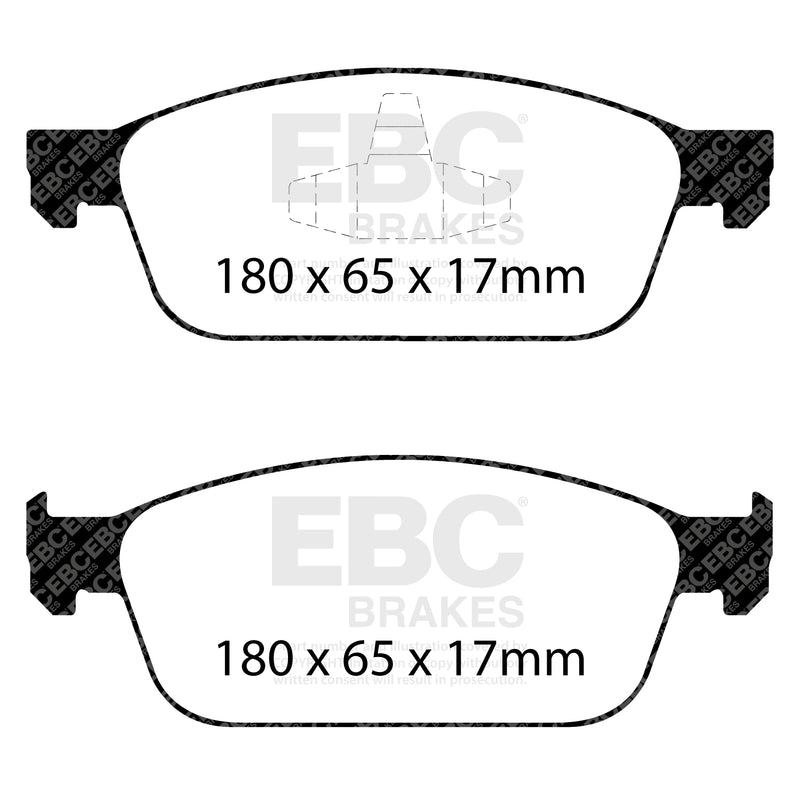 EBC DP32145C product-specific pad shape illustration